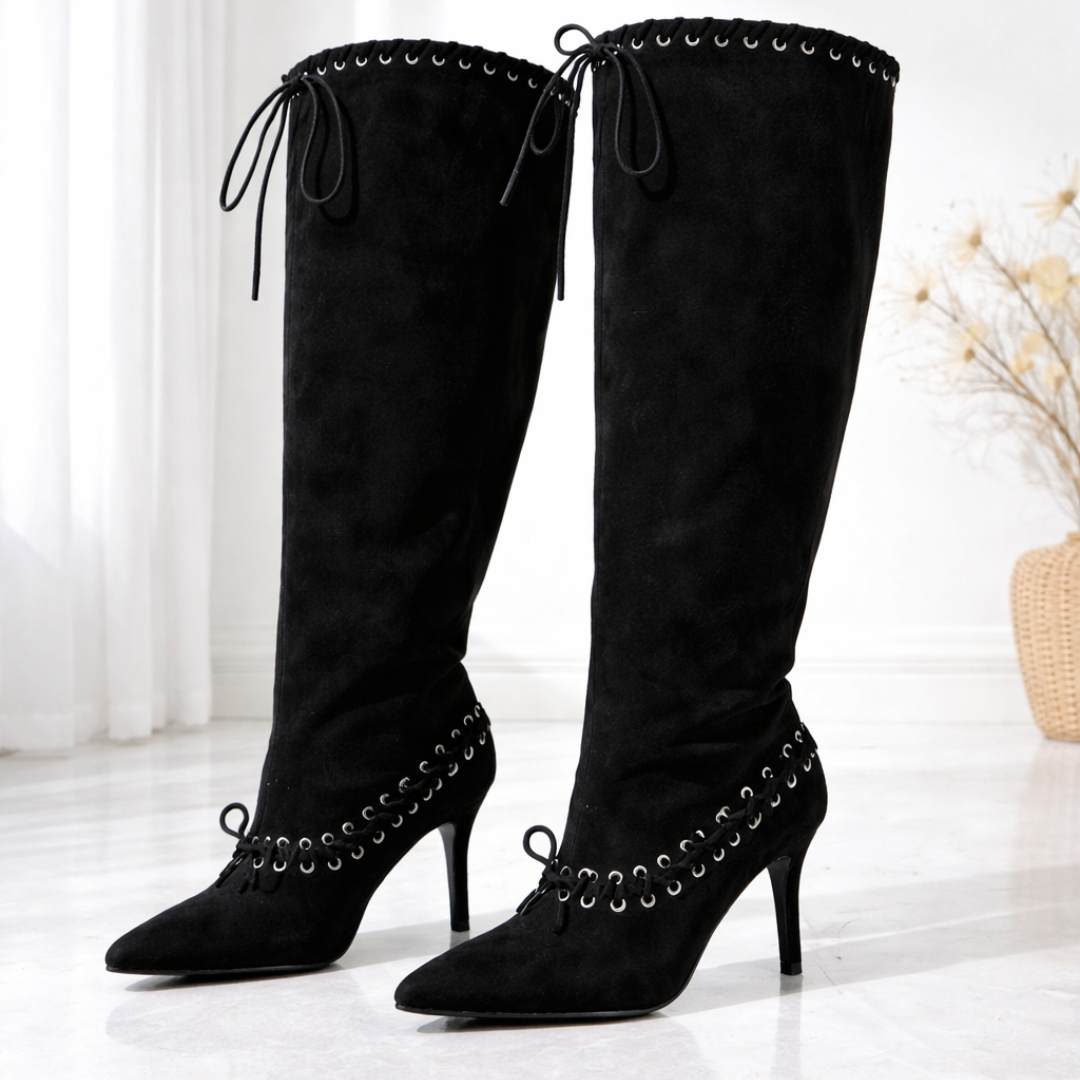 MALU STIVALI IN VELLUTO DA DONNA