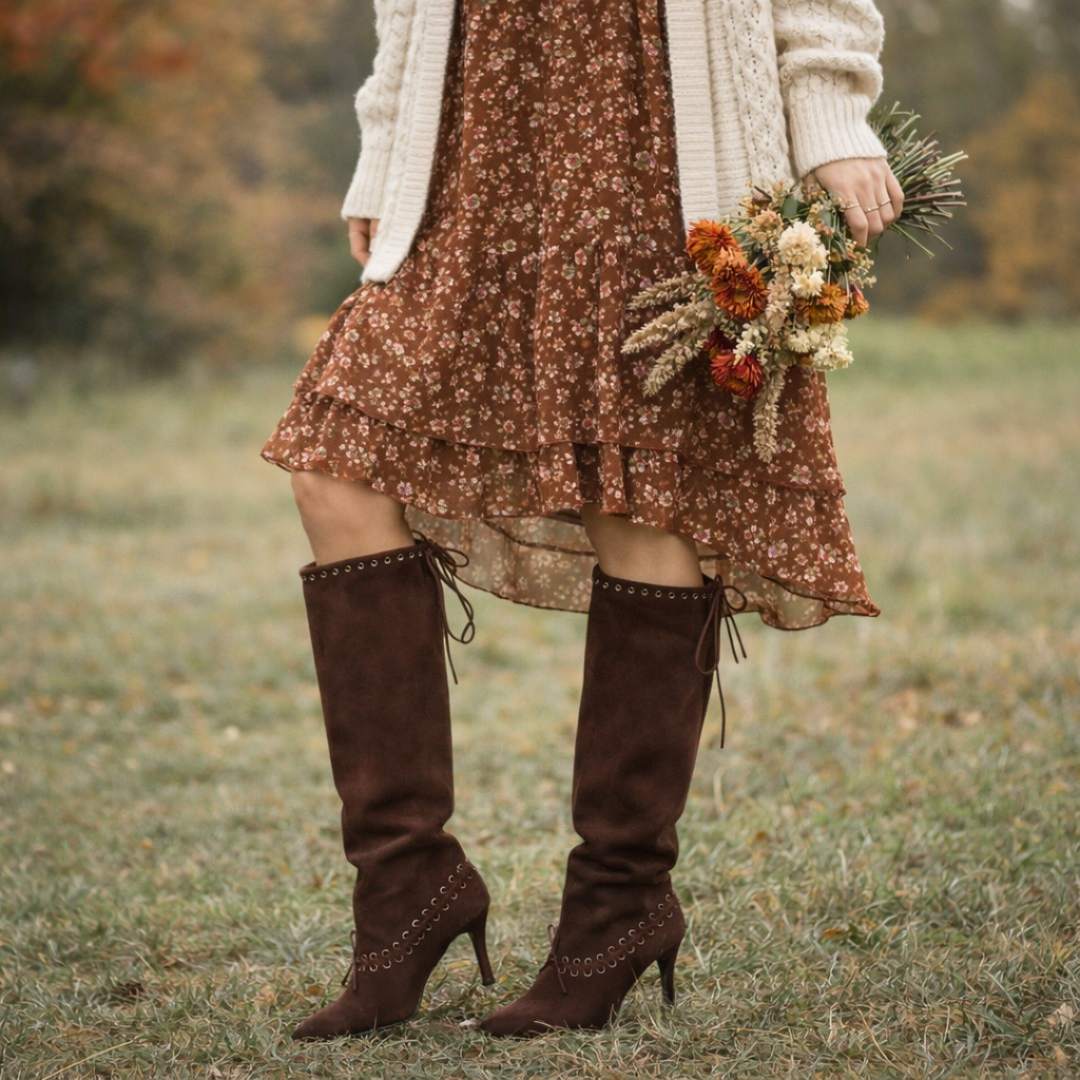 MALU STIVALI IN VELLUTO DA DONNA